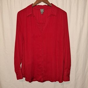 Elegant Red Women's Blouse